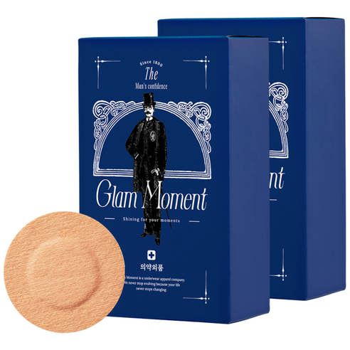 글램모먼트 포맨 스킨 핏 커버 패치 니플밴드 60p, 2개