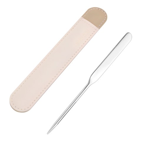 코멧 스테인리스 스틱 메이크업 스파츌라, 실버, 1개