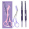 넬릭 눈썹가위 + 듀얼 눈썹칼 2p 세트, 1세트, 퍼플