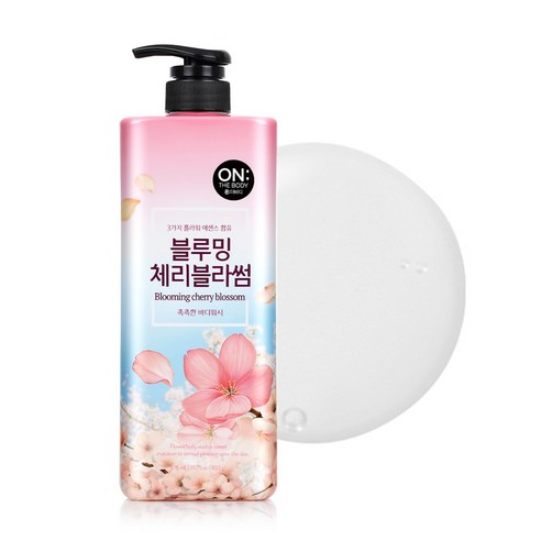 온더바디 플라워 약산성 퍼퓸 바디워시 블루밍 체리블라썸 향, 900g, 1개