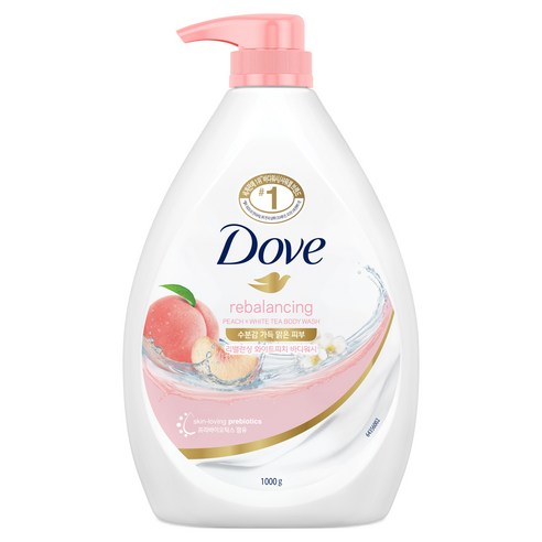 도브 리밸런싱 바디워시 화이트피치, 1000g, 1개