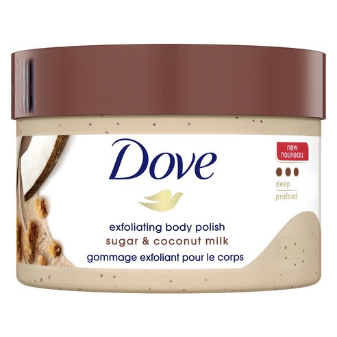 도브 슈가 앤드 코코넛밀크 바디스크럽, 298g, 1개