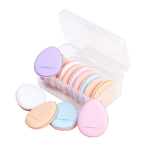 홈즈픽 메이크업 스펀지 미니 핑거 퍼프, 10개, 혼합