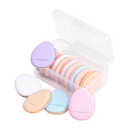 홈즈픽 메이크업 스펀지 미니 핑거 퍼프, 10개, 혼합