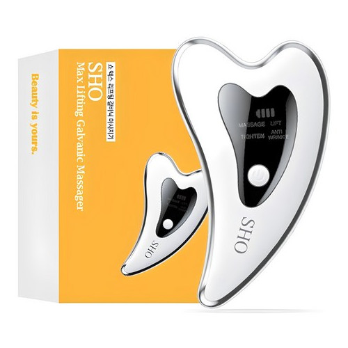 쇼 맥스 하트 얼굴 리프팅 갈바닉 괄사 마사지기