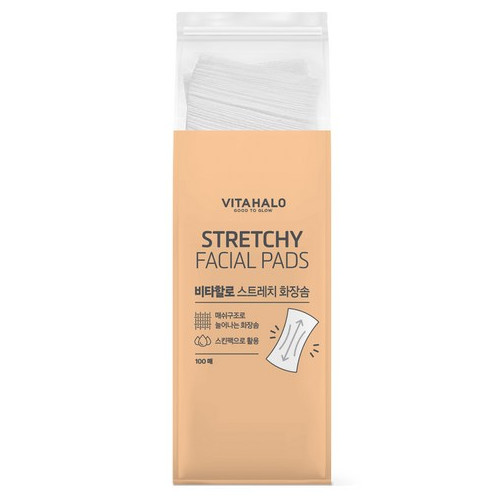 비타할로 늘어나는 화장솜, 1개, 100개입