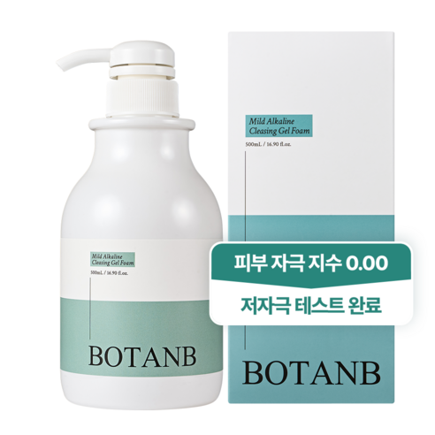 보탄비 약알칼리성 여드름 바하 클렌징폼 살리실산 판테놀 청보리젤클렌저, 1개, 500g