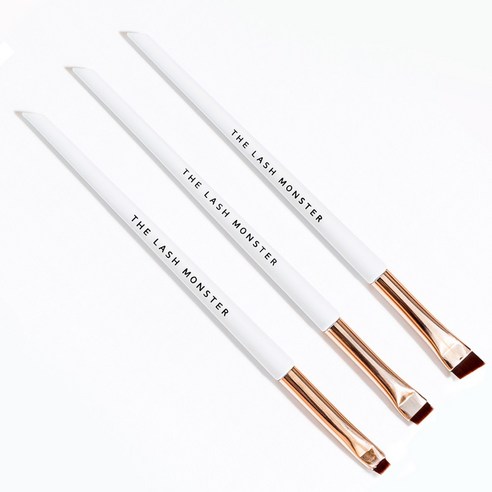 래쉬몬스터 착붙 라이너 브러쉬 속눈썹펌 착붙 브러쉬 메이크업 아이라이너 브러쉬, 1세트 3개입, 1세트