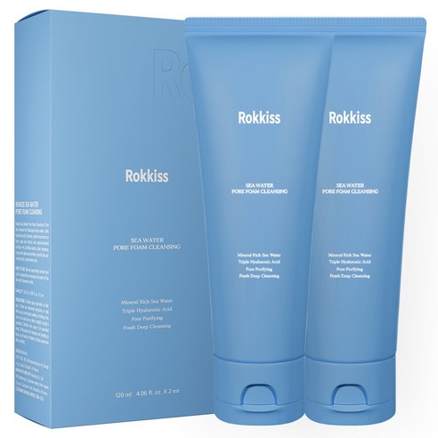 록키스 씨 워터 모공 폼클렌징, 120ml, 2개