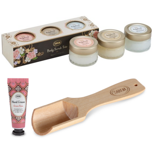 사봉 바디스크럽 자스민 60g + 그린로즈 60g + 파츌리라벤더바닐라 60g 세트, 1세트 (+사봉 사은품 핸드크림 포함 2종 증정)