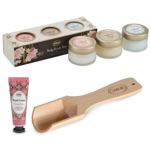 사봉 바디스크럽 자스민 60g + 그린로즈 60g + 파츌리라벤더바닐라 60g 세트, 1세트 (+사봉 사은품 핸드크림 포함 2종 증정)