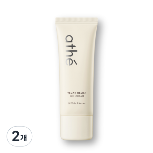 아떼 비건 릴리프 무기자차 선크림 PA++++ SPF+, 40ml, 2개