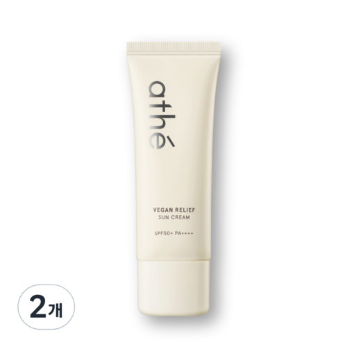 아떼 비건 릴리프 무기자차 선크림 PA++++ SPF+, 40ml, 2개