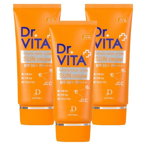 데이셀 닥터비타 비타민 선크림 SPF50+ PA+++, 50g, 3개