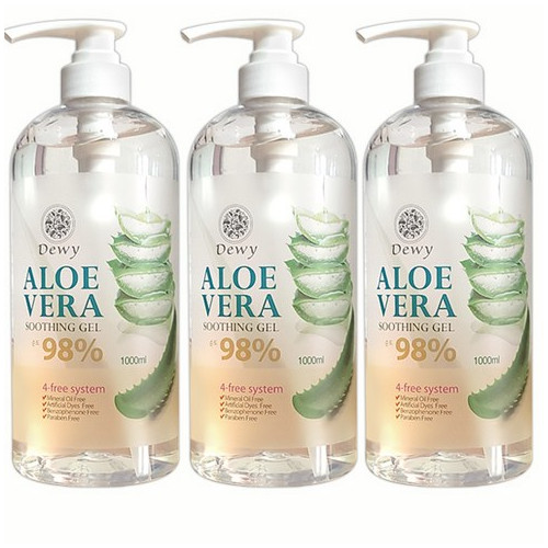듀이 알로에베라 수딩젤 98% 1000ml 3개 대용량, 1L