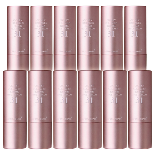 더마쉐어 럭셔리 시카 LV 콜라겐 리페어 광채 주름개선 링클스틱 주름스틱 앰플밤 멀티밤 11g, 12개