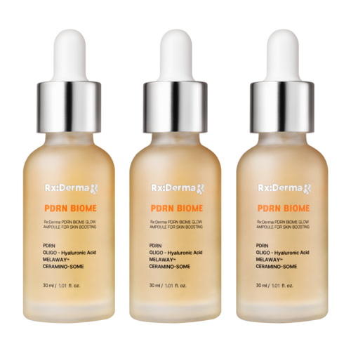 알엑스더마 고함량 PDRN 히알루론산 앰플 스킨부스터 모공 탄력 물광 세럼, 3개, 30ml