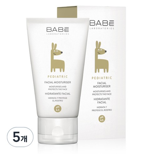 바베 더마코스메틱 페디아트릭 영유아 페이셜 모이스처라이저 크림, 50ml, 5개